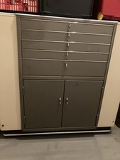 Baisch Diplomat Rollschrank Medizinschrank Vintage Silber gebraucht MWi017337