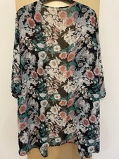 Offener Chiffon Cardigan, Größe 50/52