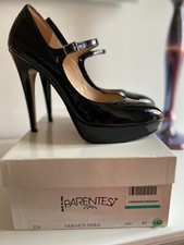 Parentesi Stiletto, Pumps, Plateuaschuhe, Gr. 40, Lackleder schwarz