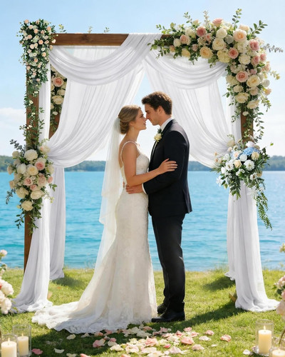 Hochzeitsvorhang aus chiffon - hochzeitsvorhang,