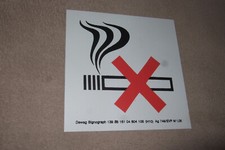 "Rauchen verboten", Verbotsschild, DDR, Dewag, Kunststoff