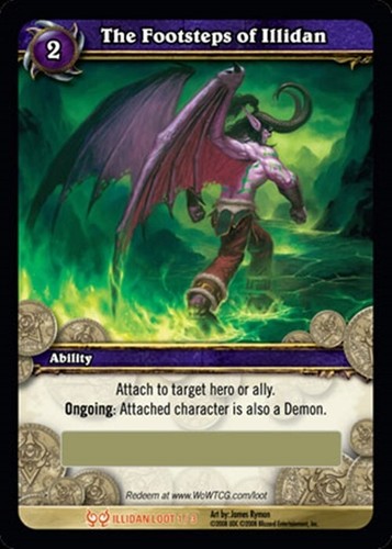 Wow loot card the footsteps - card,