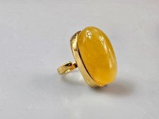 Blauer Bernsteinring