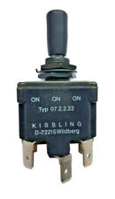 Kissling Kipphebelschalter Typ 07.2.2.22 Ein/Aus/Ein 2-polig Steckhülsengehäuse