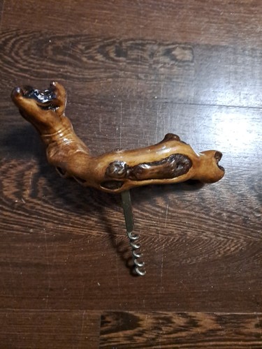 Vintage korkenzieher holzgriff - vintage,