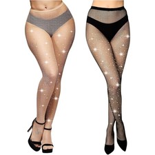 Aomig Netzstrumpfhose Schwarz
