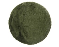 Runder Teppich Vorleger 38cm - Dekoteppich Sitzkissen für Stühle & Sessel Grün