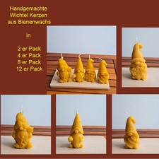 Bienenwachs Kerze Wichtel Zwerg Weihnachten