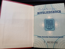 FDGB Ausweis Mitgliedsbuch Beitragsmarken Sondermarken 1971-980 DDR