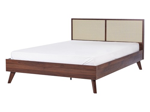 Bett dunkler holzfarbton - dunkler,