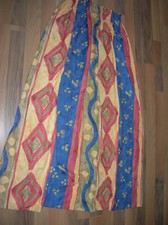 2 Stück  Gardine Vorhang Schal Übergardine gelb rot blau B 1,70 m x H 1,55 m