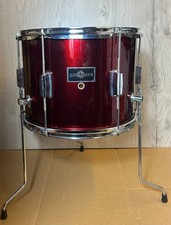 Gear4music 13"x 10" Bodentom mit Beinen - weinrotes Finish - für Junior Schlagzeug
