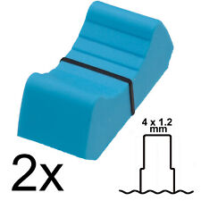 Sifam 2 Faderknopf HELLBLAU 4mm Fadercaps Faderkappen Caps Mischpulte Mixer DJ