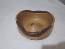 Holzschale braun massiv mit