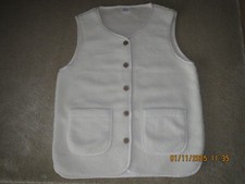 Damen Teddy-Fleece Weste, Wollweiß, M, NEU