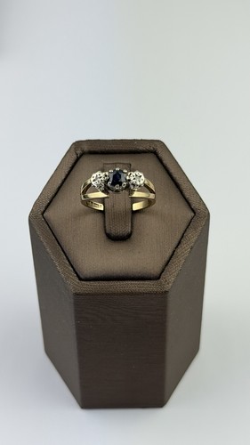 Saphir und diamant ring - und, kt