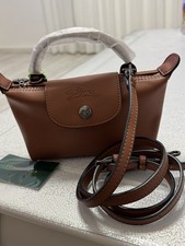 Longchamp Damen Umhängetasche Leder Braun