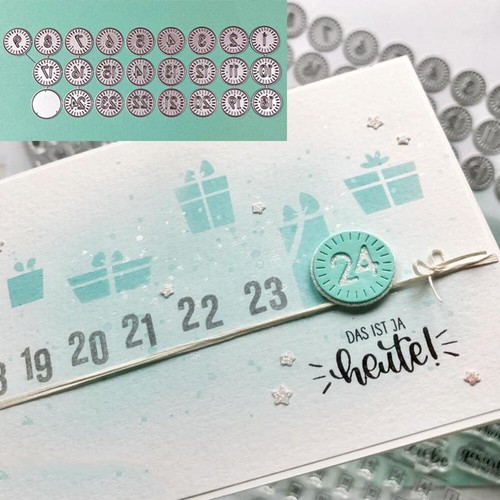 Advent zahlen metall stencil - zahlen,