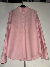 POLO RALPH LAUREN OXFORD SHIRT - HEMD  M Rosa Button Down