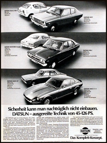 Datsun originale werbung aus - originale,
