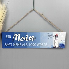 Holzschild maritim 30cm - MOIN