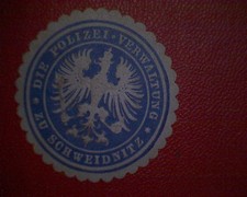 Siegelmarke Die Polizei - Verwaltung zu  Schweidnitz  