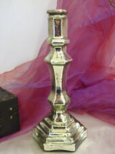 Edler Kerzenleuchter Kerzenhalter Kerzenständer Bauernsilber Silber Glas 26 cm