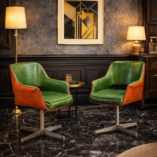 Vintage sessel aus kunstleder - aus,