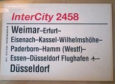Zuglaufschild IC 2458 Weimar -