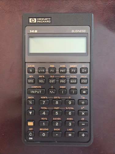 14b business calculator - hp-14b, –
