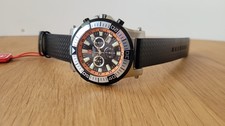 swiss military CHRONOGRAPH /Chrono #06-4H1 orange; Lederband schwarz Carbonoptik