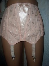 Vintage Triumph Achat Hüfthalter Gr. 82 rosa m. Satin Straps Mieder Girdle (R50)