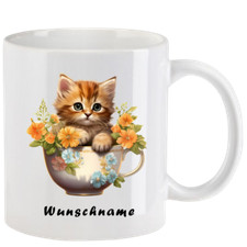 Tasse mit katzenbaby - -,