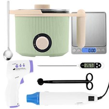 1.5L Elektrischer Wachsschmelztopf Temperaturpistole Thermometer Digitale Skala