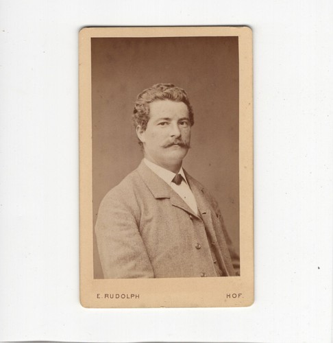 Cdv foto herrenportrait hof - foto,