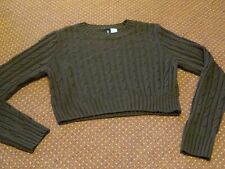 Damen Bauchfrei Pullover Braun Zopfmuster Gr. M / 40 / 42 NEU, ungetragen (18)