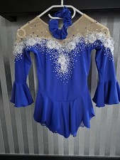Kürkleid Eiskunstlauf Rollkunstlauf 128/134 Blau