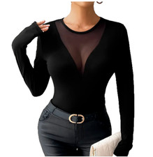 Damen Shirt Oberteil  Schwarz
