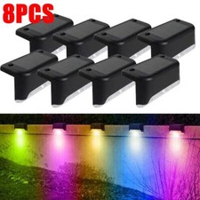 8x LED Solarleuchten Zaunleuchte Wandlampen Gartenleuchte Außen Treppen Lampe