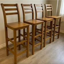 Holz Barhocker Set 4 Theken