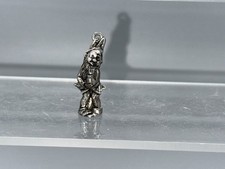 Metallfigur Zwerge mit Ösen   Zwerg mit mit Hand am Kinn