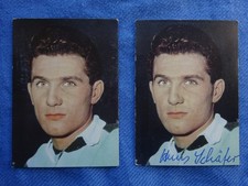 1959 Heinerle Die kleine Regelecke Hans Schäfer Rookie RC Auto On Card signiert