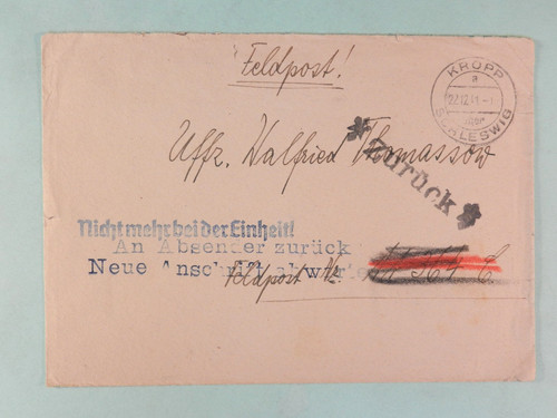 Reich feldpostbrief kropp - dt.,
