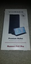VIVANCO Hochwertige Smartphone Buchklappentasche für Huawei P40 Pro, Kunstleder,