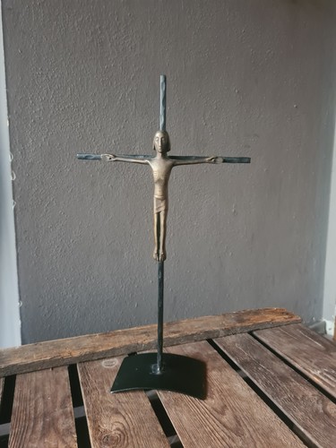 Modernes kruzifix bronze - modernes,