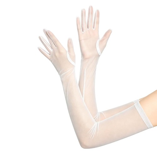 Damen lange sheer handschuhe - sheer,