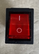 50 Wippschalter Rot Ein/Aus