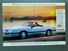Chrysler LeBaron Cabrio V6 Oldtimer 1990 Vintage Ad Werbung Reklame