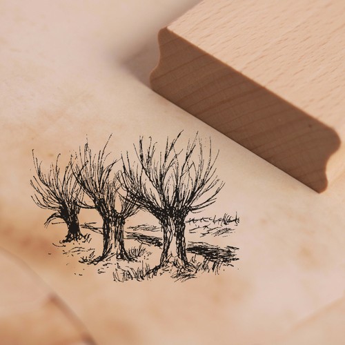 Stempel holzstempel weide - holzstempel,