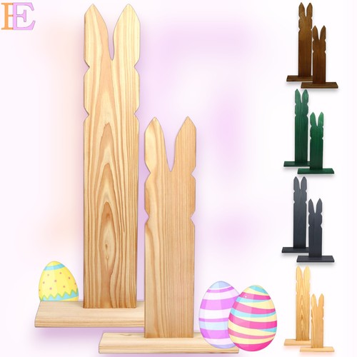 Osterdeko holz hase 2er - holz,